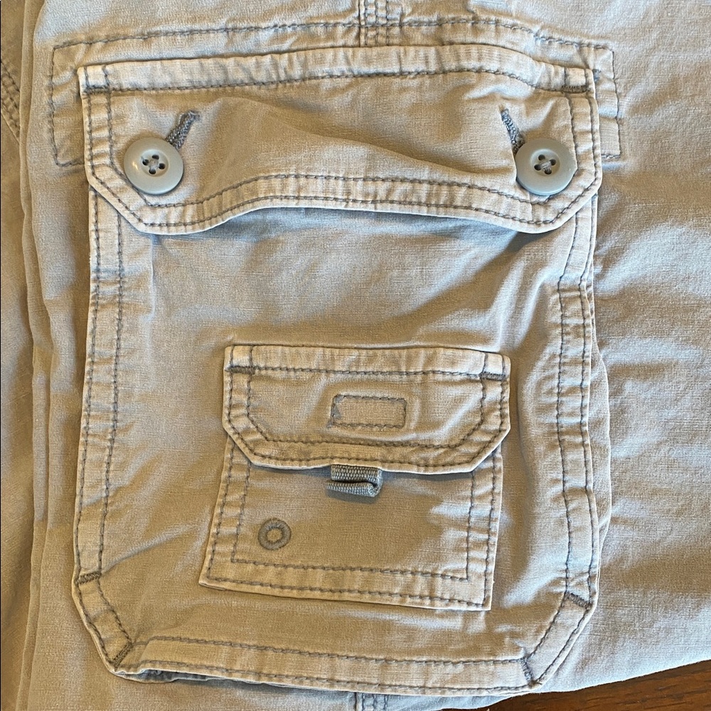 American Eagle Outfitters Light Gray Cargo Pants Women’s Size 4 - Picture 12 of 13